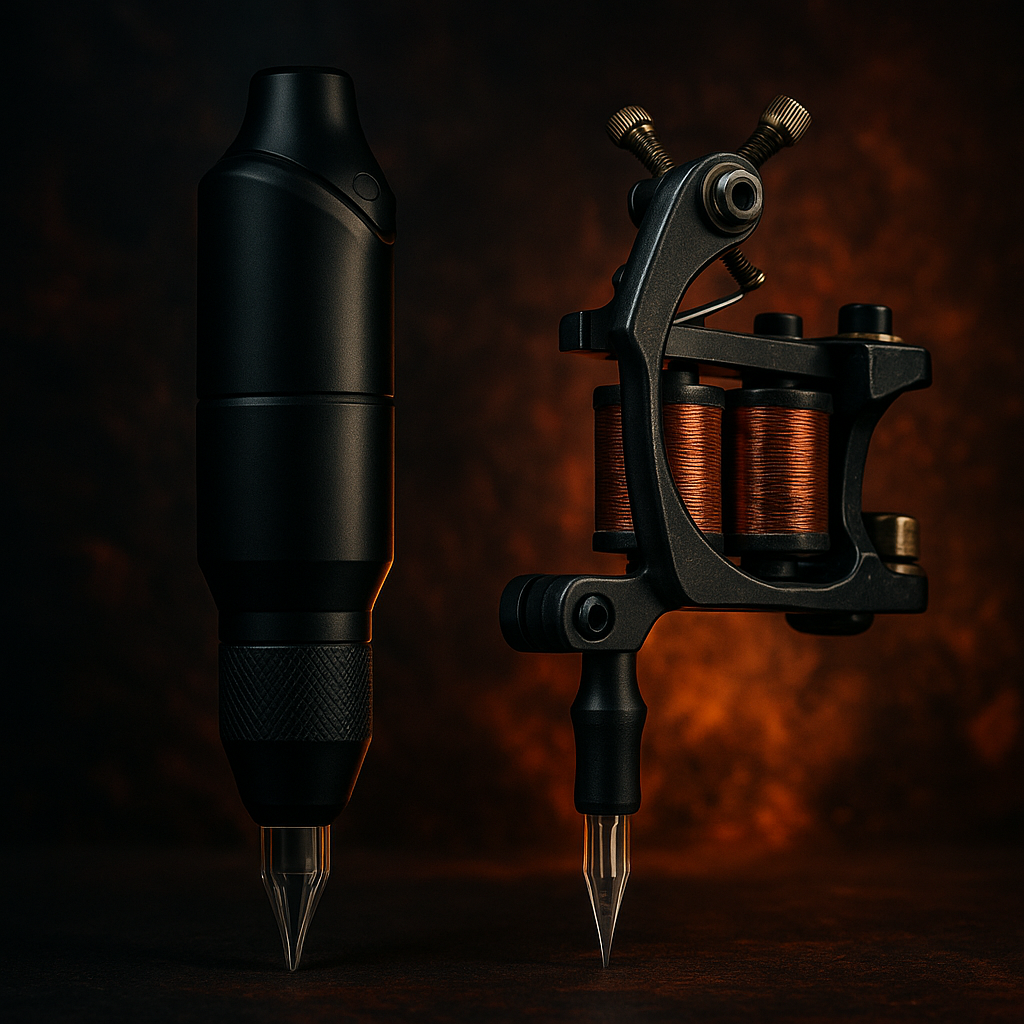 Rotary and coil tattoo machines